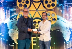 IIFTC Awards - Mikael Svensson, Head of Southern Sweden Film Commission, Former Co-President of EUFCN to Bobby Kolli (Accepted by Harshith Reddy - Dil Raju Productions)